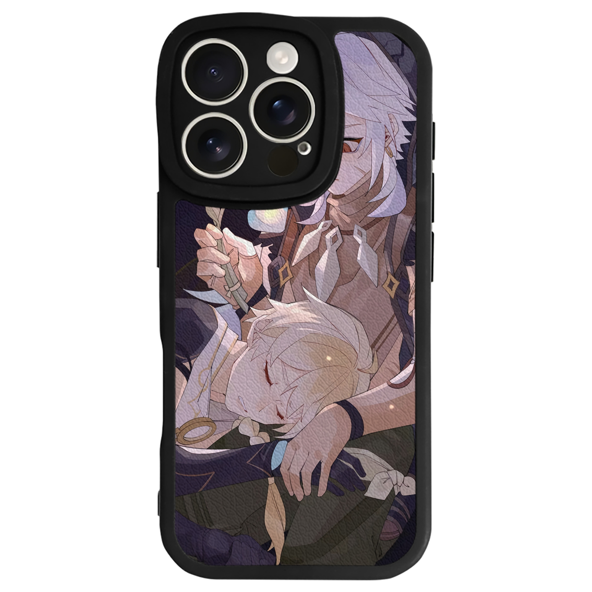 げんし神 genshin 【iPhone 16シリーズ対応】シリコンスマホケース（レザー調） 材質：シリコン